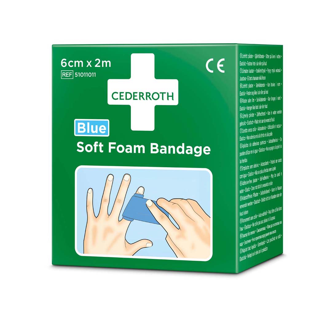 Cederroth Soft Foam Bandage Blue 2m